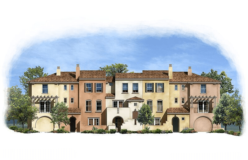 Untitled design A two-story commercial building with large windows, beige exterior, and a central entrance, surrounded by an empty parking area under a clear blue sky.